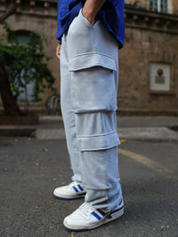 Powerlook Men Mid-Rise Cargo Track Pants