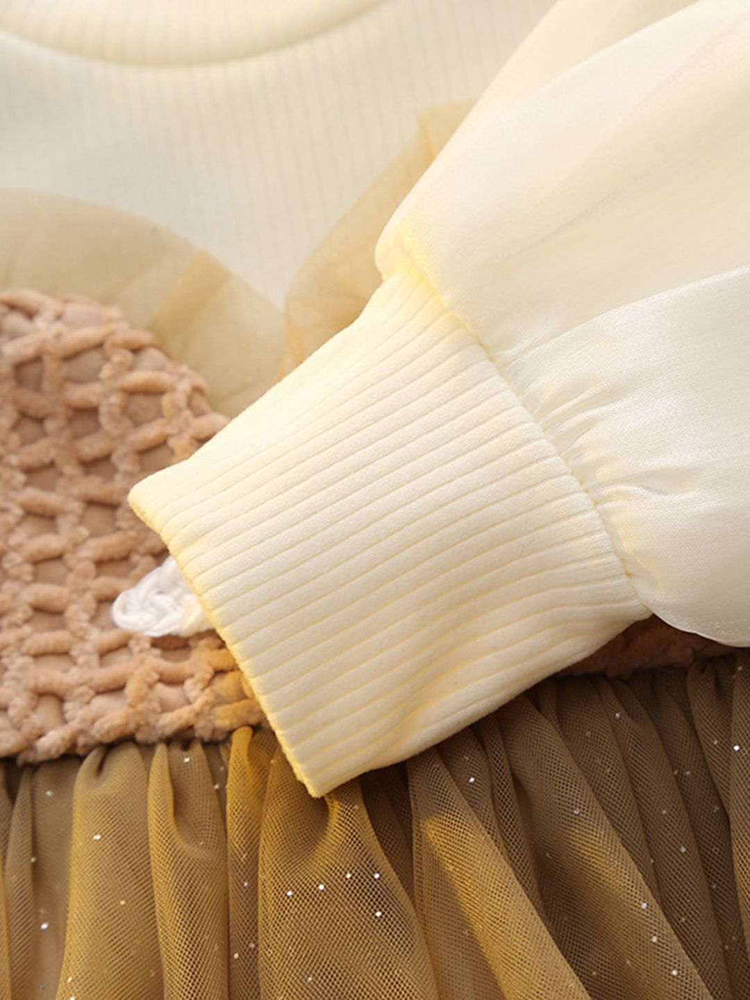 YK Girls Round Neck Fit & Flare Dress