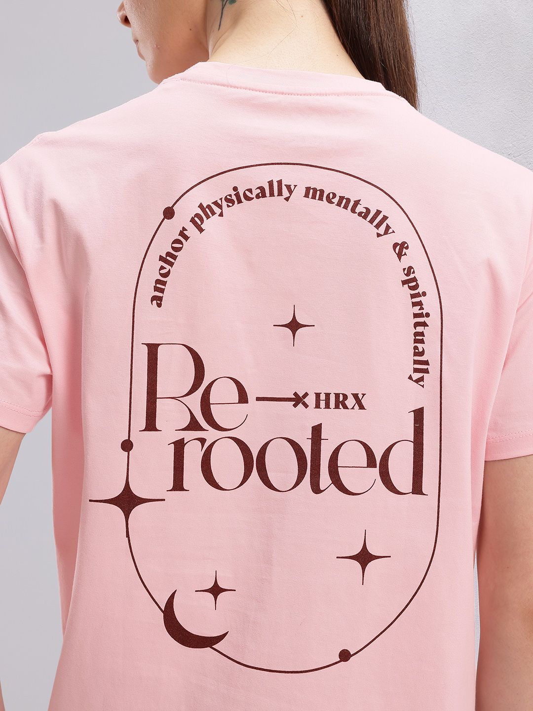 HRX by Hrithik Roshan Printed Pure Cotton Yoga T-shirt