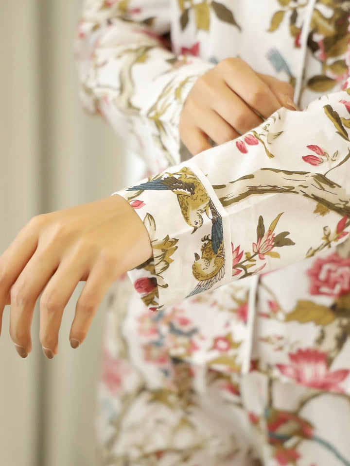 SANSKRUTIHOMES Women Printed Cotton Night suit