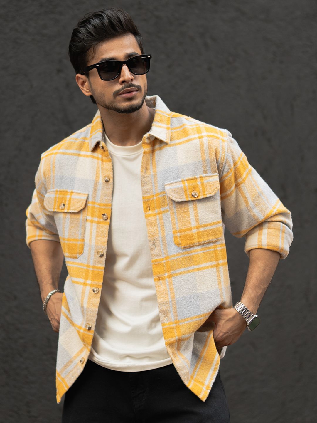 Powerlook  Checked Casual Shirt