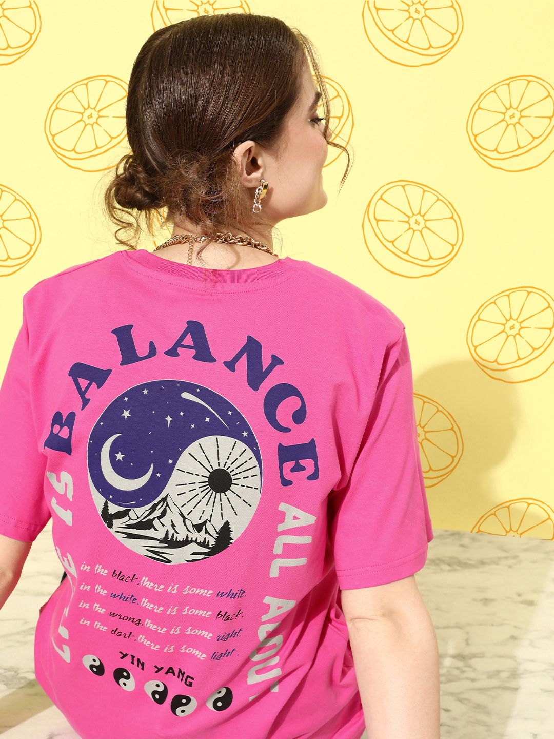 DILLINGER Women Graphic Printed Oversized T-shirt