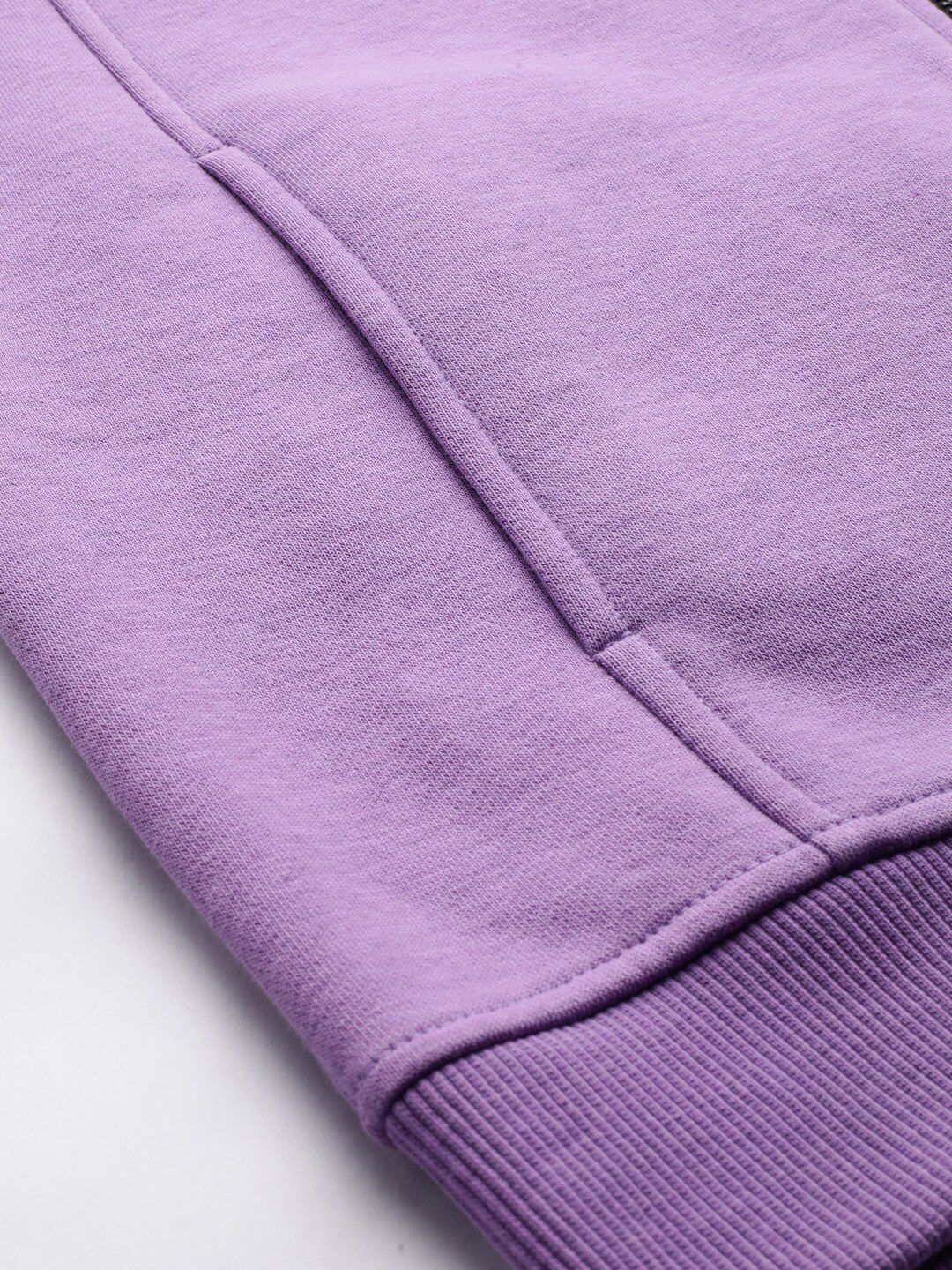 STREET 9 Women Lavender Printed Lightweight Bomber