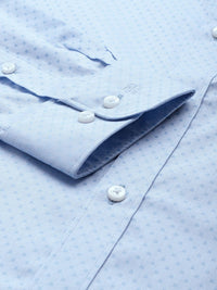 Raymond Pure Cotton Self Design Slim Fit Textured Formal Shirt