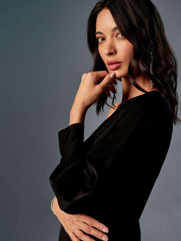 AND Puff Sleeve Maxi Dress