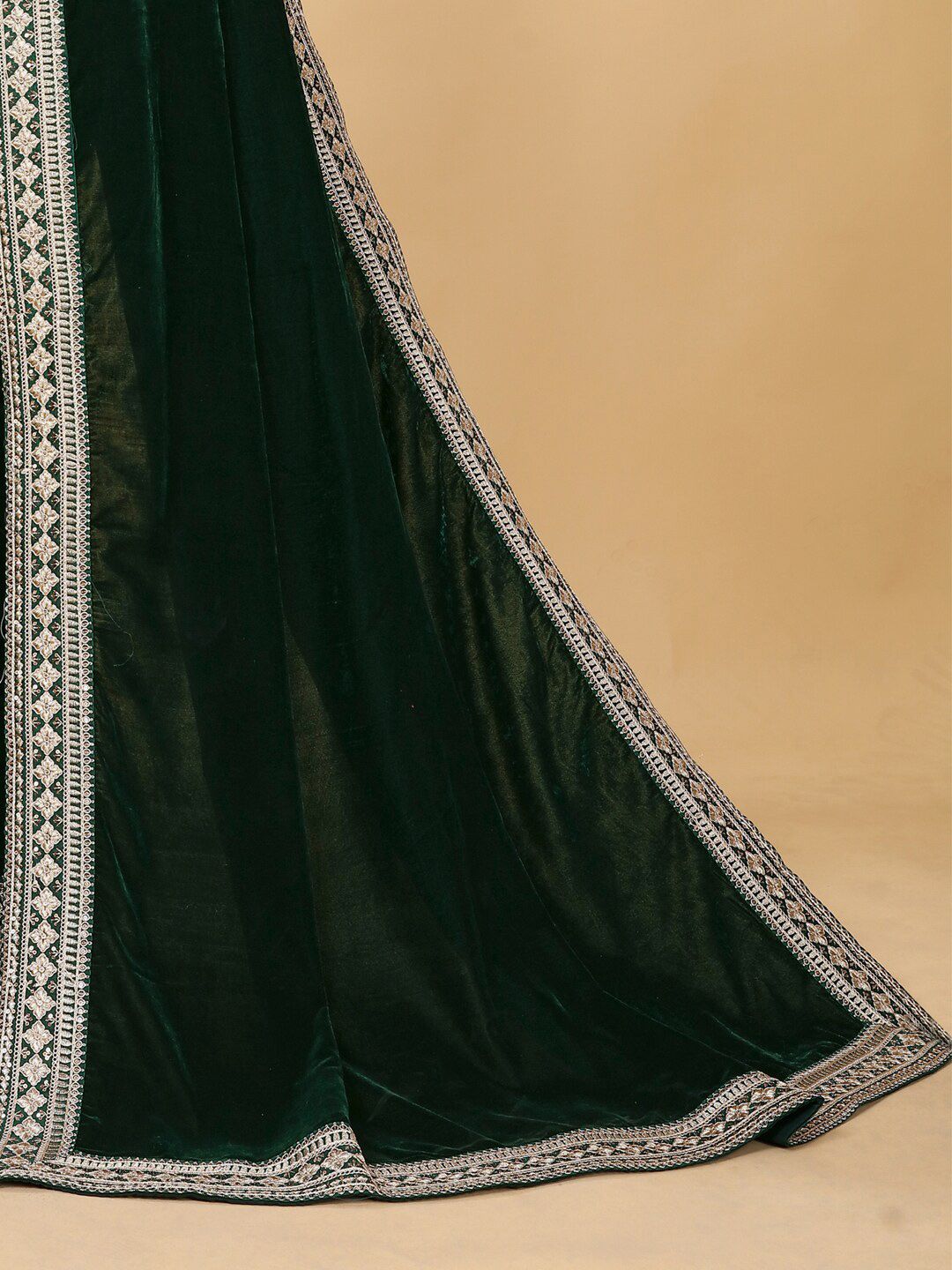 Saree mall Velvet Embroidered Designer Sarees