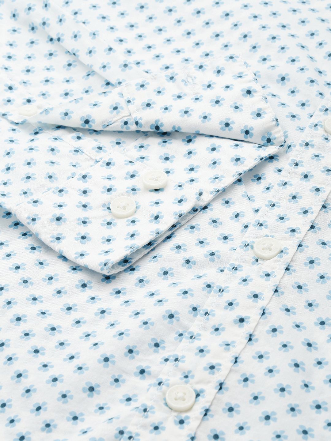 Being Human Pure Cotton Slim Fit Floral  Printed Casual Shirt