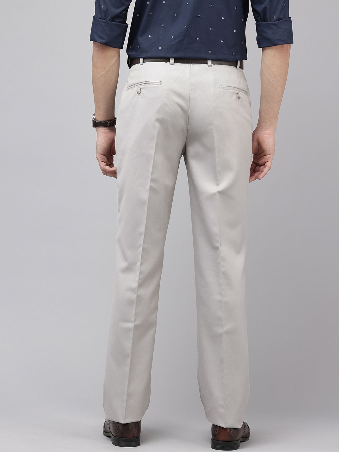 Park Avenue Men Textured Formal Trousers