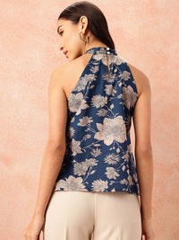 all about you Floral Print Halter Neck Cotton Top