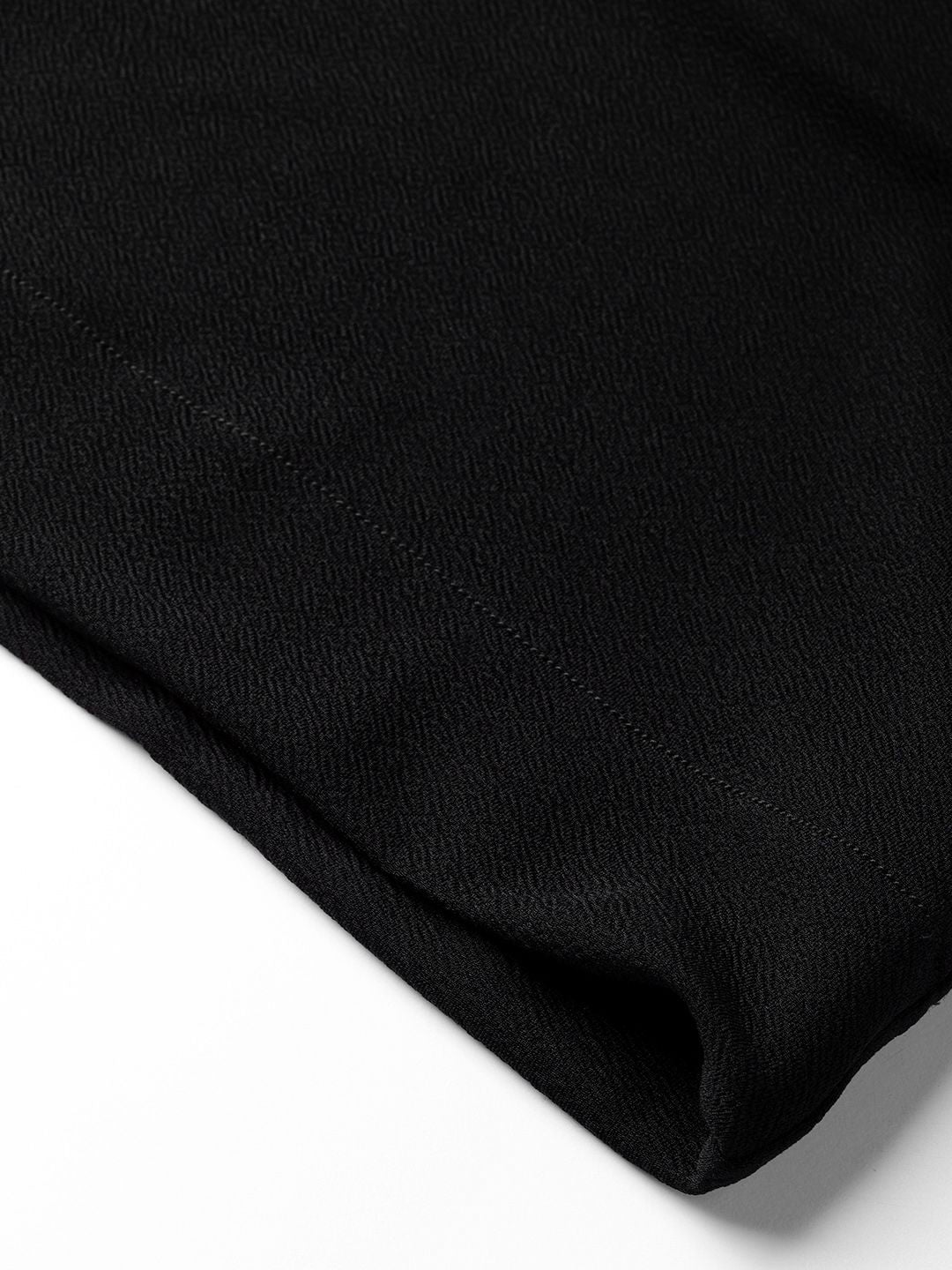 SASSAFRAS Women Black Solid Layered Basic Jumpsuit