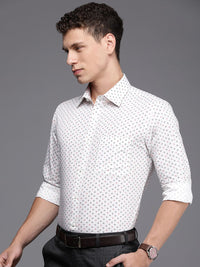 Raymond Pure Cotton Slim Fit Conversational Printed Formal Shirt