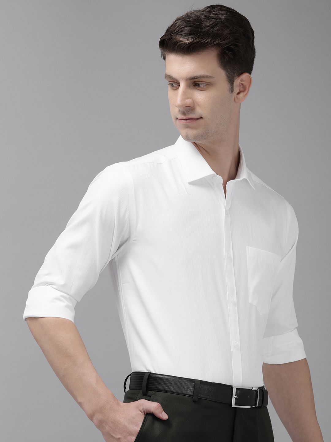 Park Avenue Slim Fit Striped Formal Shirt