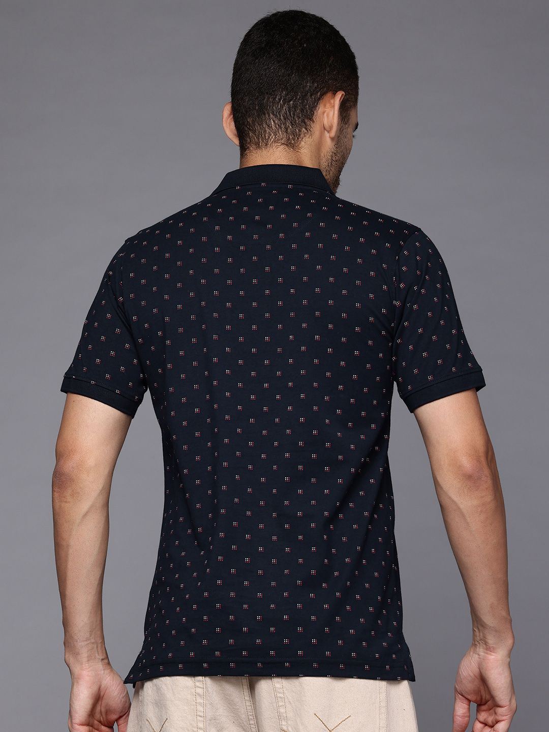 Raymond Printed Polo Collar Pure Cotton Slim Fit T-shirt