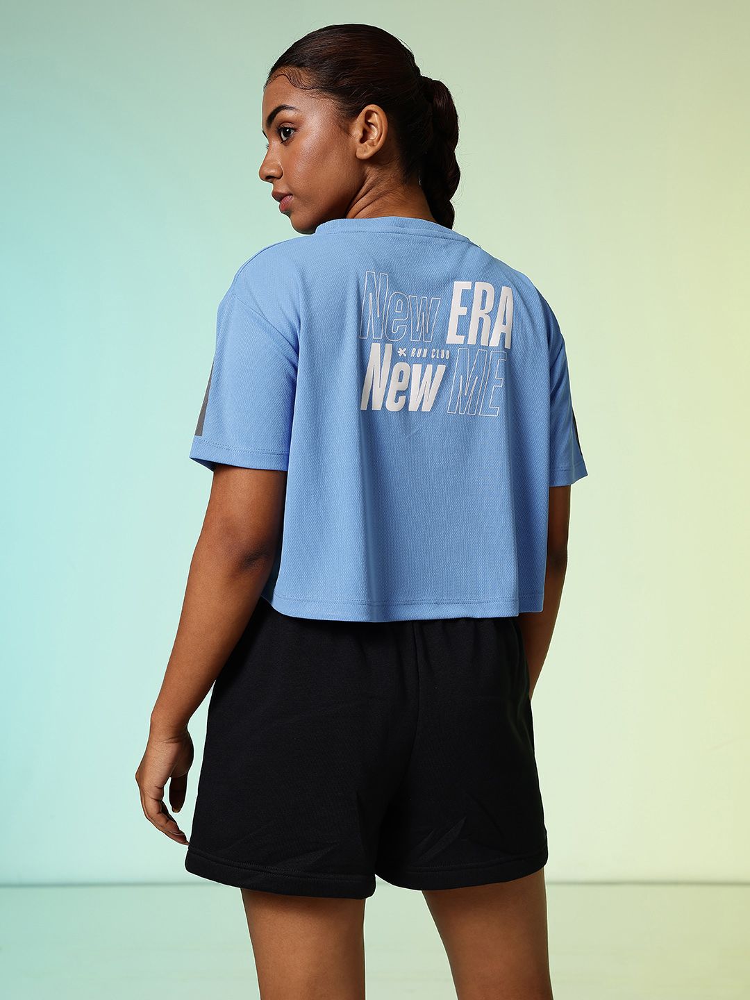 HRX by Hrithik Roshan Typography Printed Rapid-Dry Running Boxy T-shirt