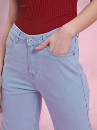 DressBerry Women Wide Leg Mid-Rise Jeans