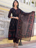 KALINI Ethnic Motifs Printed Kurta with Trousers & Dupatta