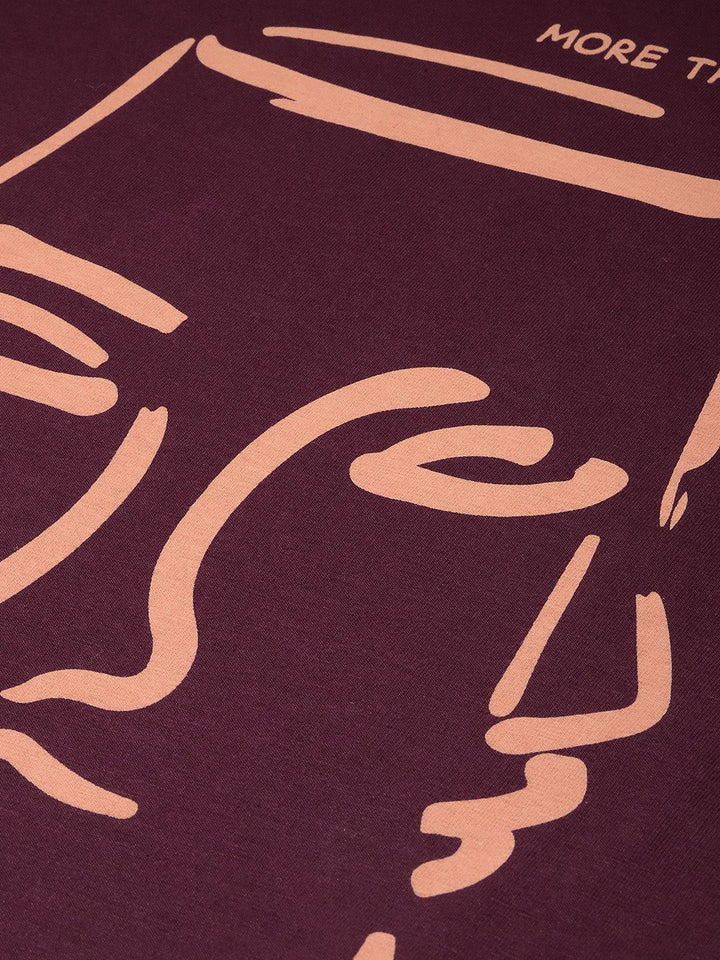 DILLINGER Men Printed Drop-Shoulder Sleeves Oversized Pure Cotton T-shirt