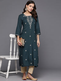 Indo Era Women Floral Embroidered Sequinned Kurta