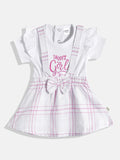 Moms Love Infant Girls Print Bow Detail Pleated Fit & Flare Dress