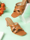 DressBerry Strappy Block Heel