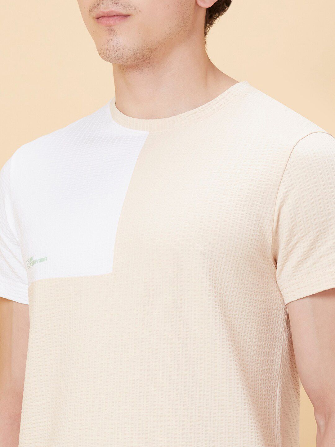 Being Human Colourblocked Round Neck T-shirt