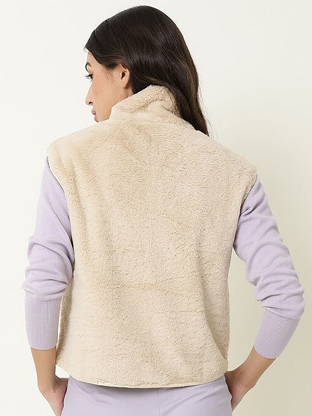 RAREISM Women Beige Solid Sweater Vest