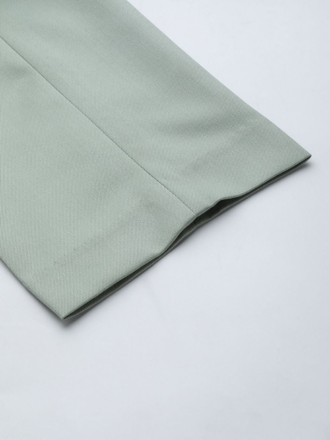 DENNISON Men Green Solid Smart Auto Fit Waist Formal Trousers