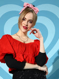Antheaa Women Beautiful Red Solid Cropped Top