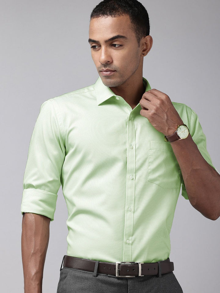 Park Avenue Self Design Slim Fit Textured Formal Shirt