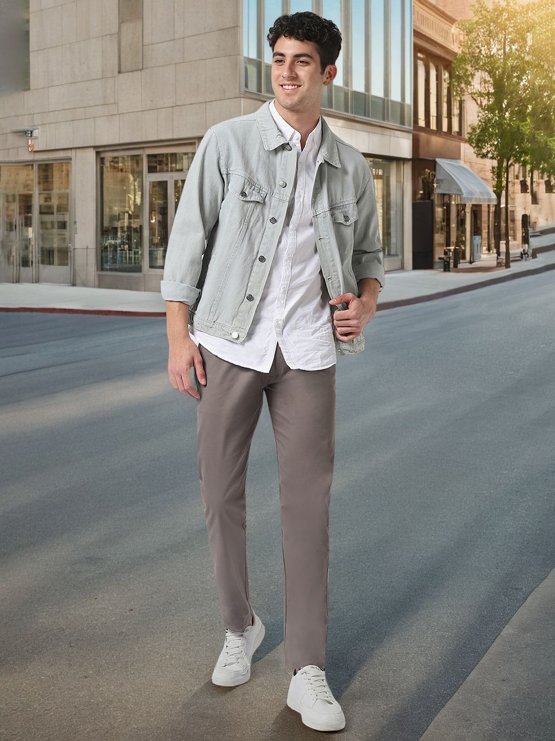 Urbano Fashion Men Slim Fit Easy Wash Cotton Chinos