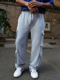 Powerlook Men Mid-Rise Cargo Track Pants