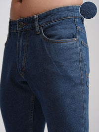 HIGHLANDER Men Blue Straight Fit Clean Look Stretchable Jeans