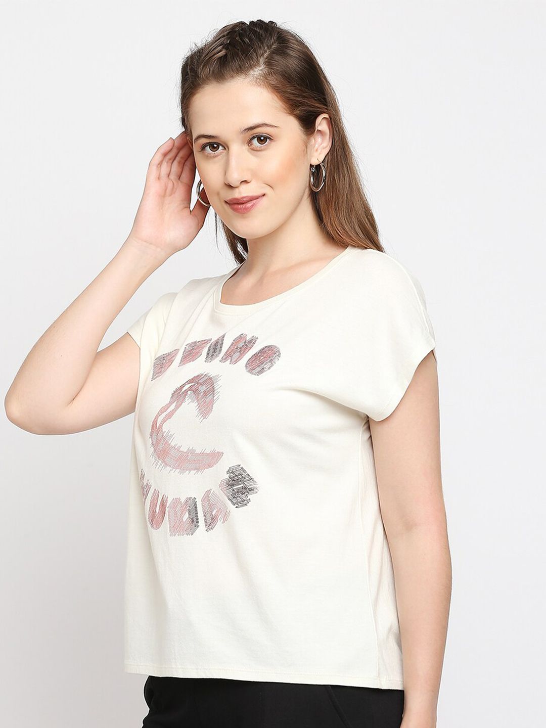 Being Human Typography Printed Casual Cotton T-shirt