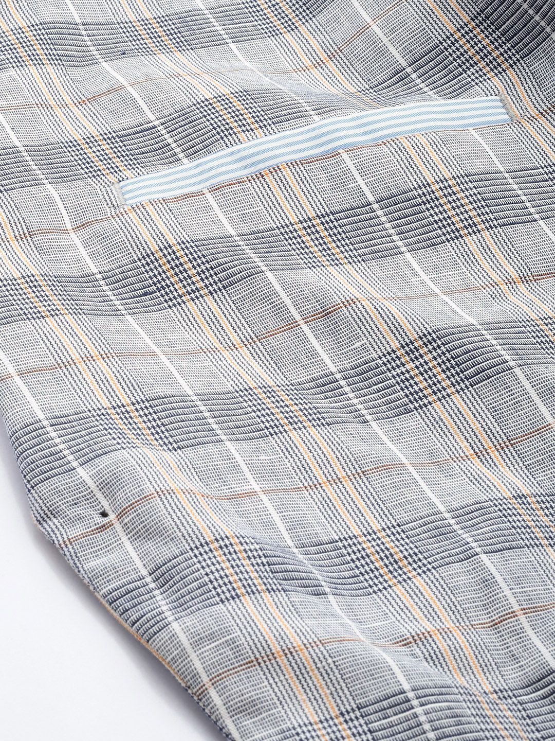 Park Avenue Checked Single-Breasted Super Slim Fit Formal Blazer