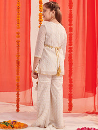 pspeaches Girls Paisley Printed Regular Kurta with Sharara