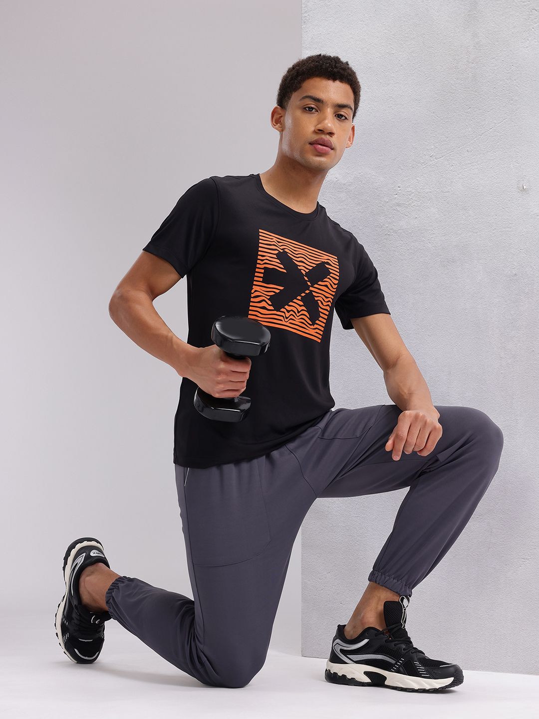 HRX by Hrithik Roshan Brand Logo Print Rapid-Dry Training T-shirt