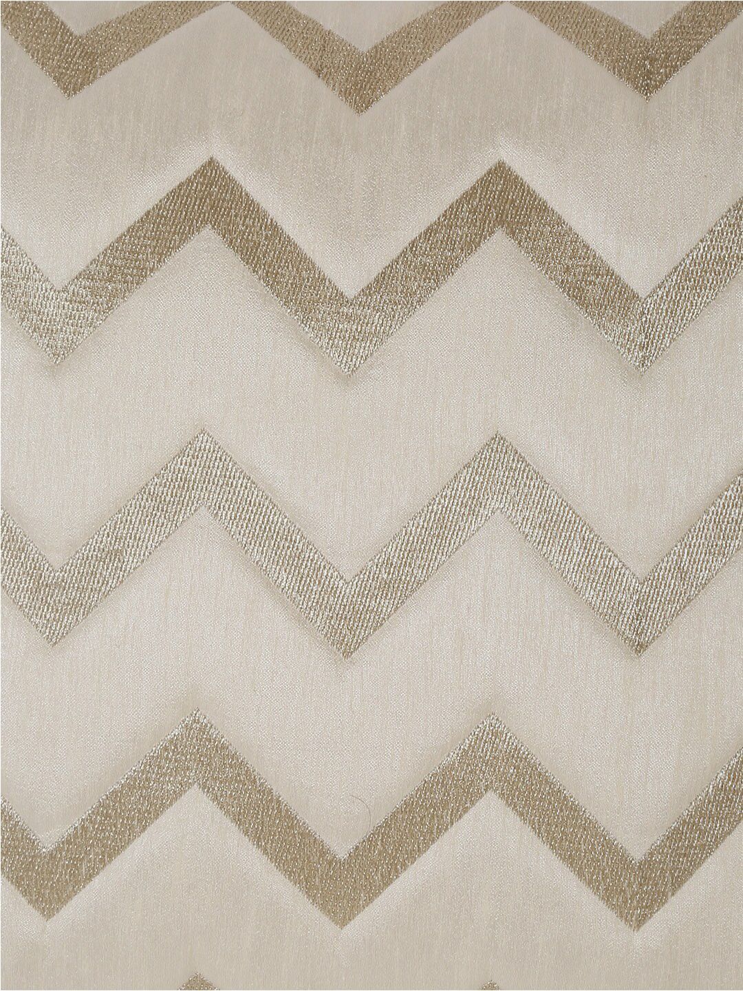 HOSTA HOMES Cream-Coloured & Gold-Toned Set of 2 Geometric Square Cushion Covers