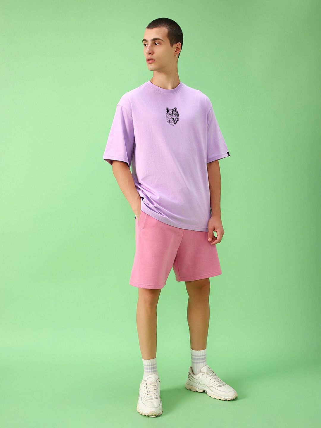 Bewakoof Graphic Printed Drop-Shoulder Sleeves Oversized Fit Cotton T-shirt