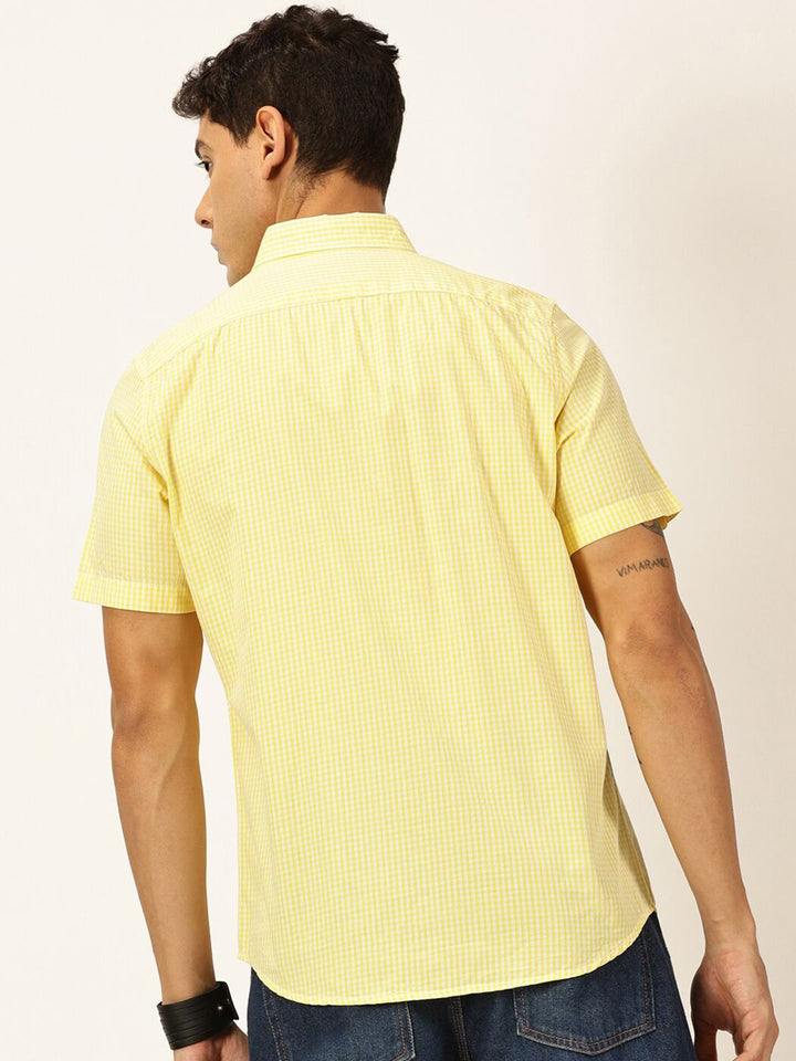 Thomas Scott Standard Slim Fit Checked Pure Cotton Casual Shirt