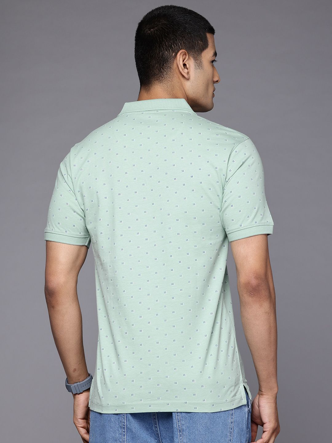 Raymond Printed Polo Collar Pure Cotton Slim Fit T-shirt