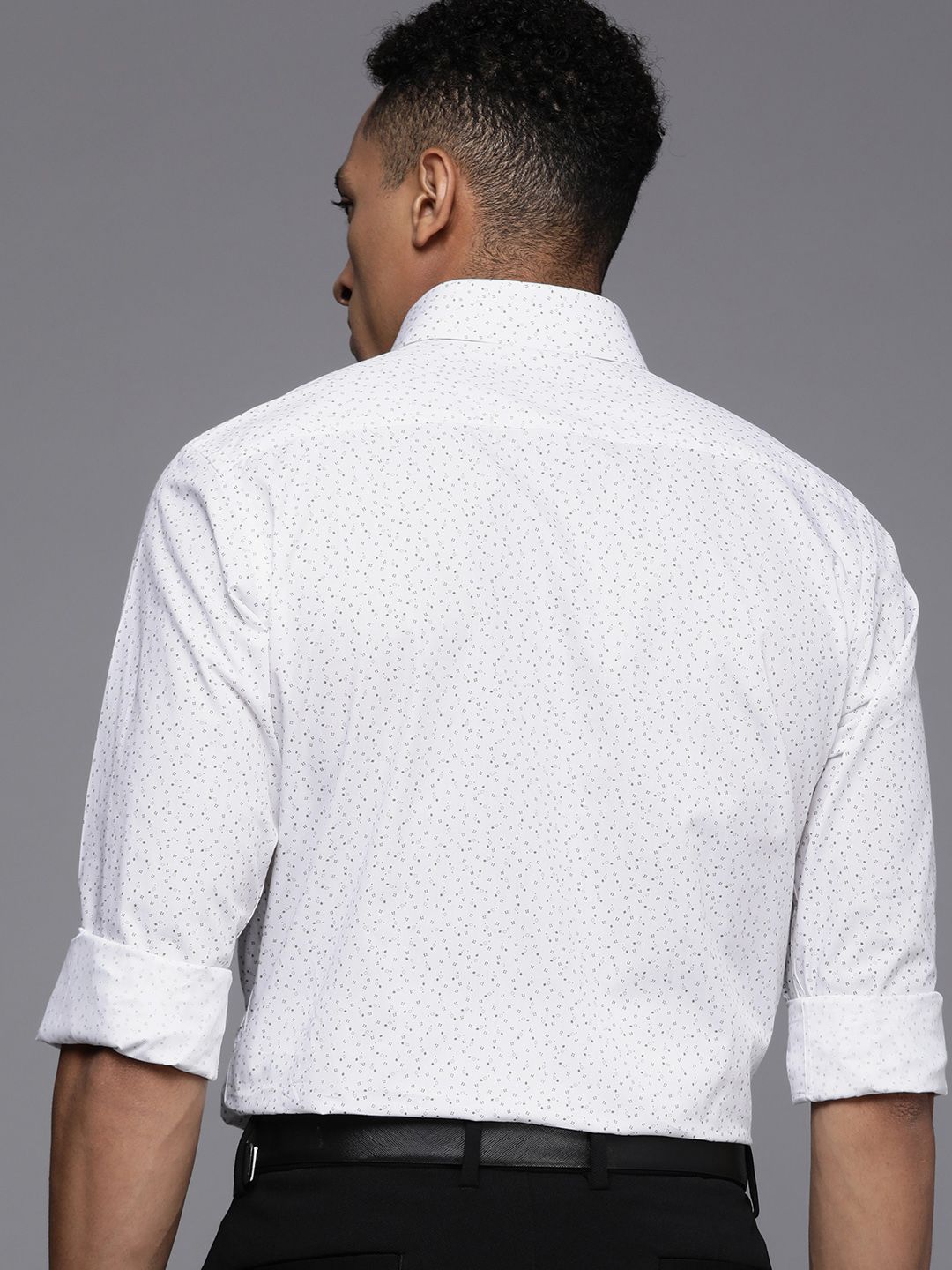 Raymond Pure Cotton Slim Fit Printed Formal Shirt