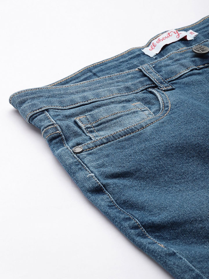 all about you Women Bootcut Light Fade Stretchable Mid-Rise Jeans