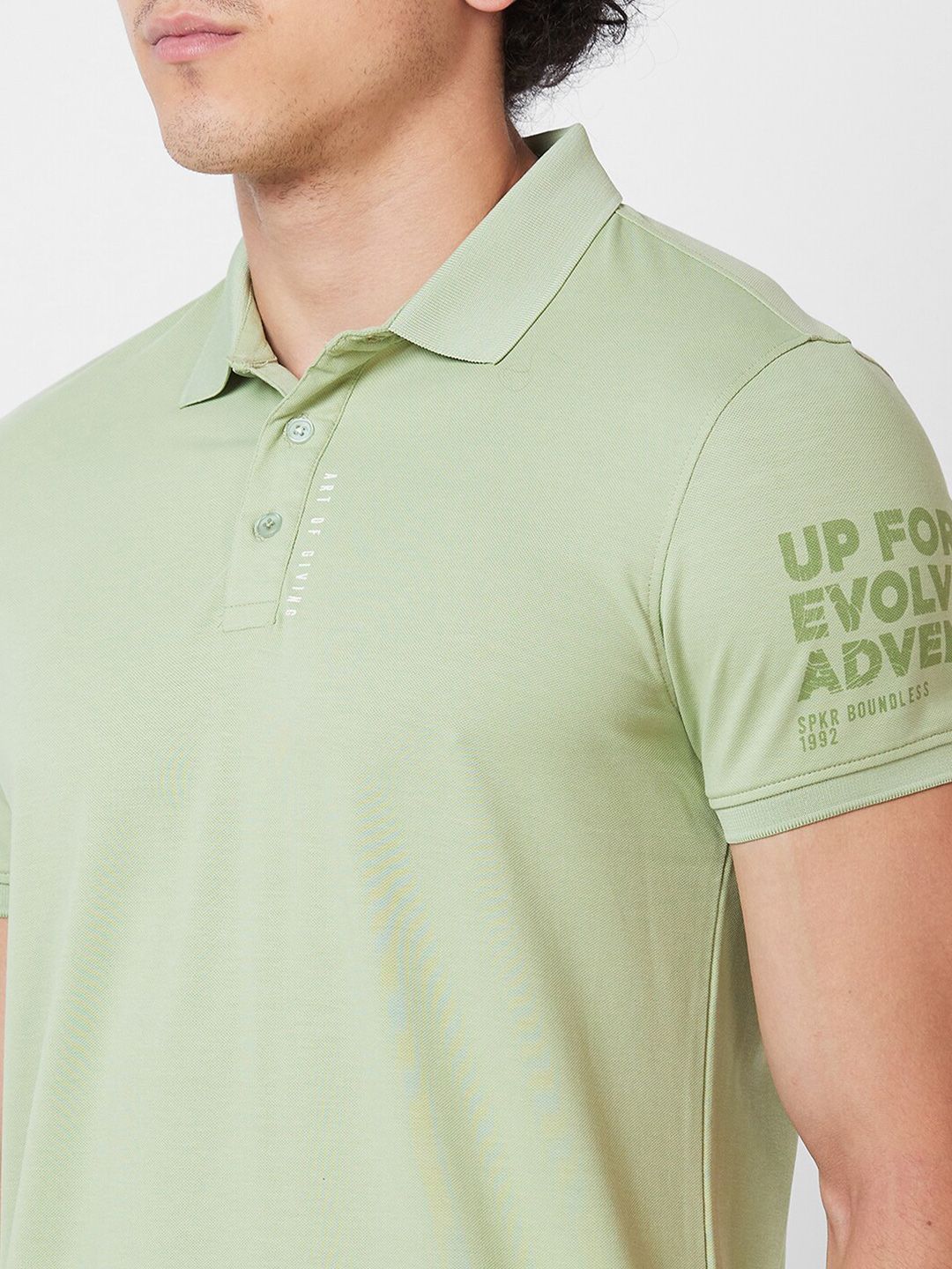 SPYKAR Polo Collar Cotton Slim Fit T-shirt