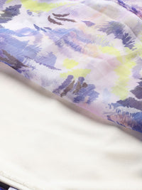 all about you Abstract Printed Puff Sleeve Fit & Flare Dress