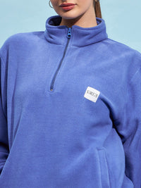 STREET 9 High Neck Crop Sweatshirt