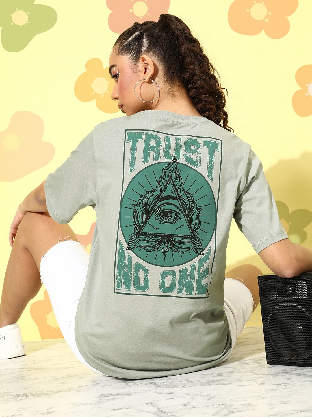 DILLINGER Women Graphic Printed Oversized T-shirt