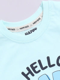 Happy Faces Boys Printed Tropical Pure Cotton T-shirt