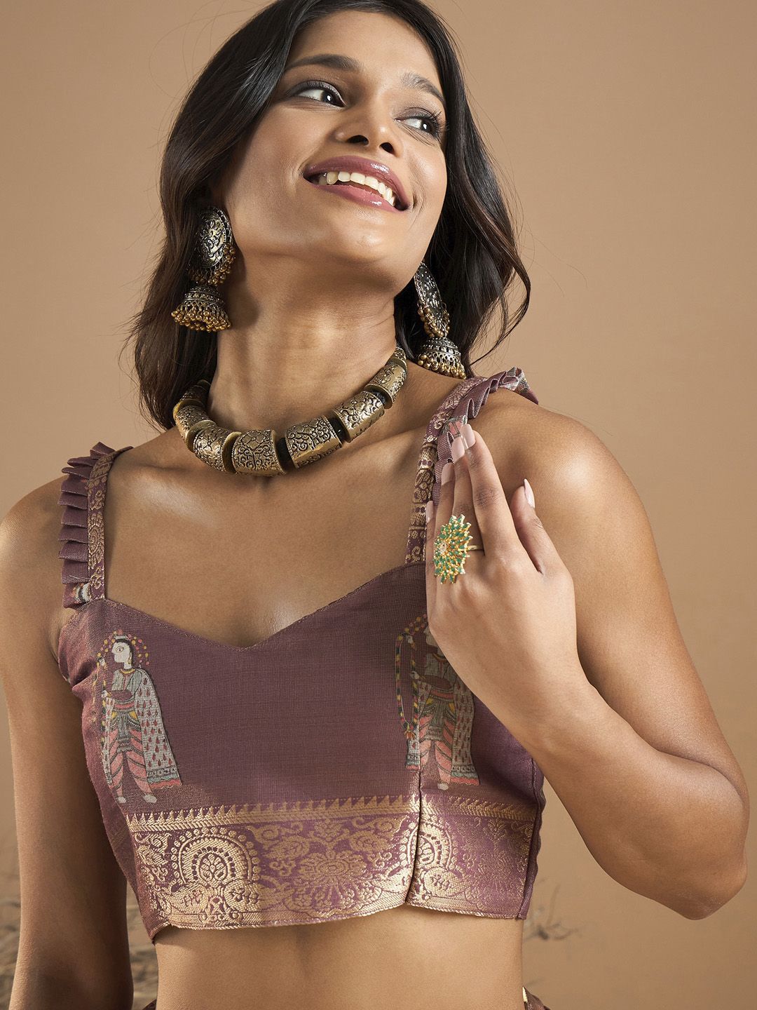 Saree mall Kalamkari Zari  Sungudi Sarees