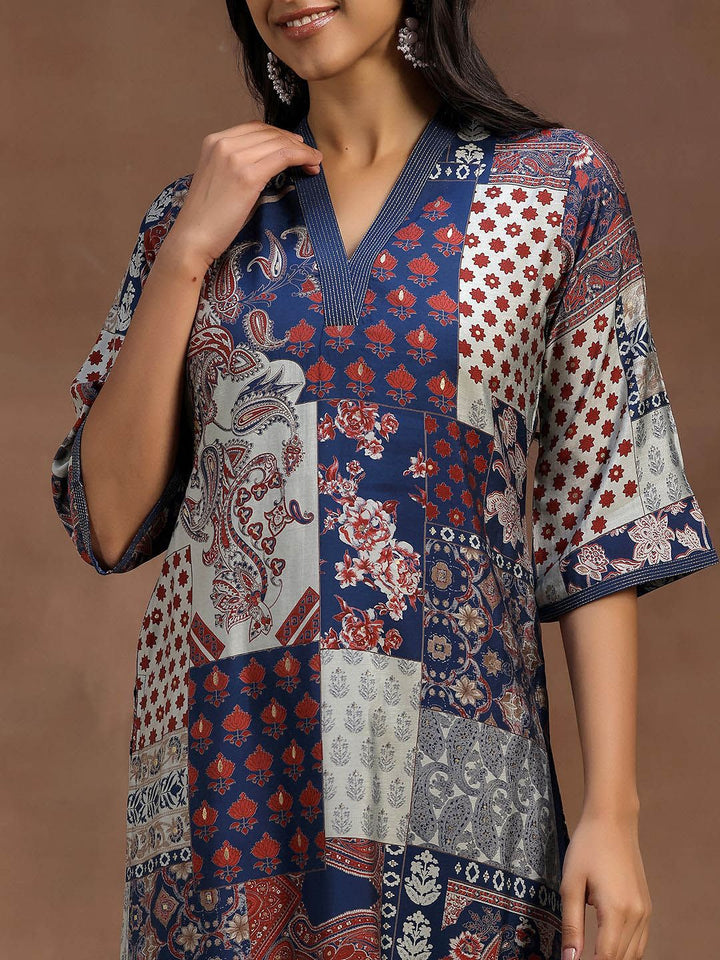 Libas Floral Printed Kurta with Salwar & With Dupatta