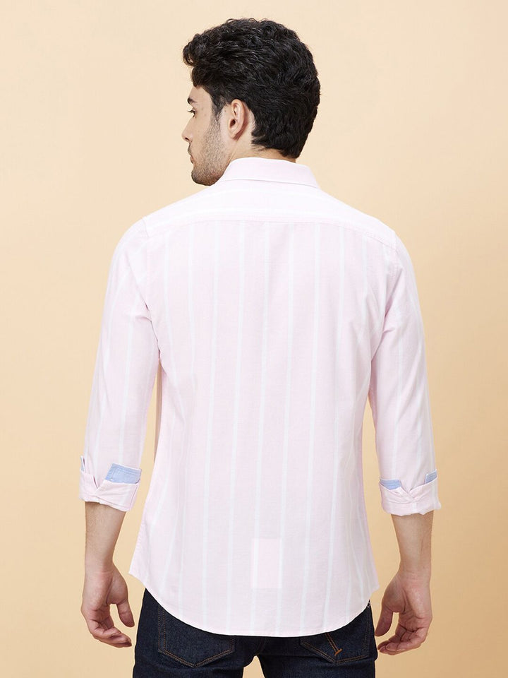 Being Human Windowpane Checks Spread Collar Slim Fit Cotton Casual Shirt